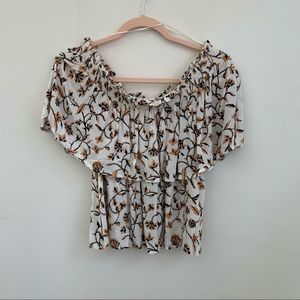 Amuse society | off the shoulder floral top| large